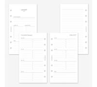MAY PAPER CO. Recharge de planificateur hebdomadaire personnel 2027, une semaine sur deux pages, pour agenda personnel Filofax et LV MM à 6 anneaux, 9,5 x 17,5 cm (ligné horizontal avec tâches)