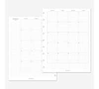 MAY PAPER CO. Recharge de planificateur mensuel HP classique 2027, mois sur deux pages, pour agenda classique Happy Planner à 9 disques 17,8 x 23,25 cm (mois continus, début du lundi)
