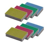 MAYA Evo XL Brosse à récurer Professionnelle pour Toutes Les Surfaces. Nettoie sans rayer ne Laisse Pas de résidus de Fibres. Lavable en Machine. Dimensions 9 x 13,5 x 2,6 cm. Lot de 8 pièces (Bleu