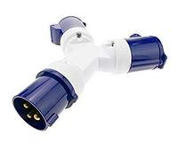 MAYAN - Prise industrielle adaptateur CETAC mâle vers 2 x CETAC femelle 2P+T 16 A 250 V IP44 IEC-60309