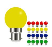 MAYCOLOR Ampoule B22 Couleur Baionnette 3W Equivalent 30W 240 Lumen, Guirlande Guinguette LED B22 pour Intérieur Jardin Balcon Maison Mariage Fête Noël, Not dimmable, Lot de 20