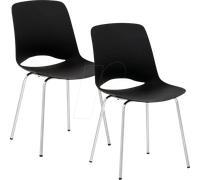 MAYER 2520 SW - Chaise visiteur Mayer noir sans rembourrage, 2 pcs