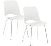 MAYER 2520 WS - Chaise visiteur Mayer blanc sans rembourrage, 2 pcs