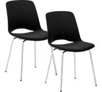 MAYER 2521 SW - Chaise visiteur Mayer noir avec rembourrage, 2 pcs