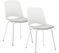 MAYER 2521 WS - Chaise visiteur Mayer blanc avec rembourrage, 2 pcs
