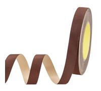 MAYJOYDIY Ruban Gros Grain Autocollant 18mm × 22 m Antidérapant avec Dos Adhésif Idéal pour la Création D'Accessoires pour Cheveux la Couture L'Emballage Cadeau et la Décoration, Brun