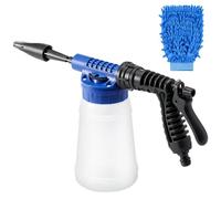 Maylatte Pulvérisateur à mousse de neige 1000 ml avec mode de pulvérisation réglable et gant de lavage en microfibre chenille, pulvérisateur de mousse pour lavage de voiture, nettoyage de moto et