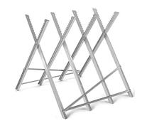 MAYMA Chevalet de Sciage,Support de Scierie Pliable pour le Sciage des Grumes,avec 4 Supports de Bois Dentelés Pliable,Métal Galvanisé,150 KG,pour Couper Le Bois (4 Supports)
