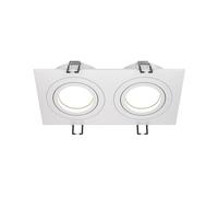 MAYTONI DECORATIVE LIGHTING Luminaire encastré à 2 flammes, en métal, moderne, blanc, orientable excl. 2 X GU10 (50W)