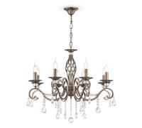 Maytoni Lustre Laiton & Cristal 8 Lumières