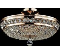 Maytoni Plafonnier en cristal Ottilia, dimmable, doré, Salon / Salle à manger, Métal, Plafonnier