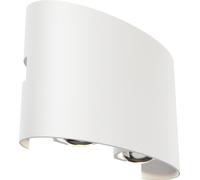 Maytoni STRATO LED Applique murale d'extérieur IP54, blanc chaud, métal, blanc/transparent