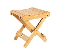Mazar Tabouret pliable en bambou portable pour la maison, pas en bois massif, tabouret de douche carré en bois pour salle de bain, jardin, salle de bain