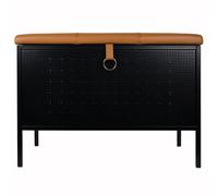 Maze Banc de rangement Frank Noir-cognac