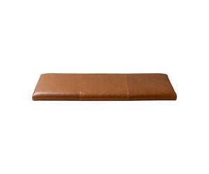 Maze Coussin d’assise pour banc Gentle Elmo cuir vintage cognac. 74.5x2.5x28.5 cm