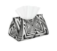 maze Long étui de boîte à mouchoirs en cuir synthétique imperméable pour salle de bain, étui à mouchoirs rectangulaire décoratif