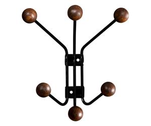 Maze Patère Bill XS Noir-marron foncé