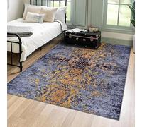 Mazovia Grand Tapis Salon 160x230cm Anthracite Gris Vintage Glamour Élégant | Tapis pour Chambre Bureau Salle à Manger Entrée Antidérapant Lavable en Machine Anti-Allergène Chauffage au Sol Poils Courts