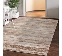 Mazovia Grand Tapis Salon 160x230cm Crème Abstrait Doux Chauffage au Sol | Tapis pour Chambre Salle à Manger Bureau Beige Facile D'entretien Résistant aux Détergents Poils Courts Synthétique Moderne