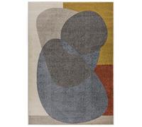 Mazovia Grand Tapis Salon 160x230cm Crème Anthracite Géométrique Doux | Tapis pour Chambre Bureau Salle à Manger Beige Anti-Allergène Chauffage au Sol Facile D'entretien Adapté aux Animaux Moderne
