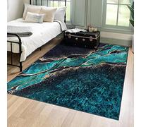 Mazovia Grand Tapis Salon 160x230cm Vert Abstrait Glamour Élégant Décoratif | Tapis pour Chambre Salle à Manger Bureau Antidérapant Lavable en Machine Anti-Allergène Chauffage au Sol Facile D'entretien