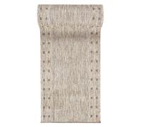 Mazovia Tapis Cuisine - Effet sisal Tapis de Cuisine - Tapis Cuisine Devant Evier Tissu Plat - Certifié Oeko-Tex - Tapis pour Cuisine Balcon Terrasse - Entretien Facile - Beige Taupe 70 x 200 cm