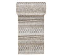 Mazovia Tapis Cuisine - Effet sisal Tapis de Cuisine - Tapis Cuisine Devant Evier Tissu Plat - Certifié Oeko-Tex - Tapis pour Cuisine Balcon Terrasse - Entretien Facile - Beige Taupe 70 x 225 cm