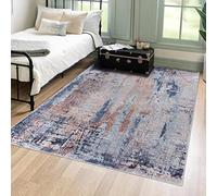 Mazovia Tapis de Sol Moderne - Lavable Tapis Imprimé à Poils Courts - Abstrait Vintage Motif - Doux Moquette pour Chambre - Tapis Antidérapant Toscana - Tapis Salon Beige Crème Gris 120x170 cm
