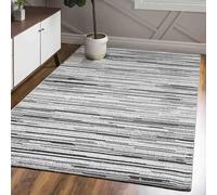 Mazovia Tapis Moderne Doux Minimaliste - Tapis Élégant pour Salon, Chambre, Salle à Manger, Bureau - Tapis Rectangulaire Court - Tapis de Salon Oeko-Tex - Gris - 180 x 250 cm