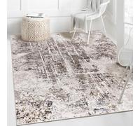 Mazovia Tapis Salon 140x200cm Crème Abstrait Doux Anti-Allergène Élégant | Tapis pour Chambre Salle à Manger Bureau Beige Chauffage au Sol Facile D'entretien Adapté aux Animaux Poils Courts Moderne