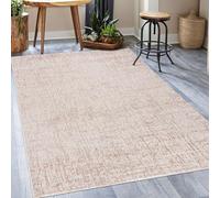 Mazovia Tapis Salon 140x200cm Crème Abstrait Scandinave Doux Anti-Allergène | Tapis pour Chambre Salle à Manger Bureau Beige Chauffage au Sol Facile D'entretien Adapté aux Animaux Poils Courts Moderne