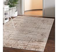 Mazovia Tapis Salon Modern - Tapis Grande Taille de Chambre Adulte Moderne à Poils Ras - Moquette pour Chambre et Salon - Rug Motif Abstrait Vintage - Beige 160x230 cm