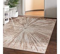 Mazovia Tapis Salon Modern - Tapis Grande Taille de Chambre Adulte Moderne à Poils Ras - Moquette pour Chambre et Salon - Rug Motif Abstrait Vintage - Beige 240x330 cm