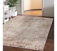 Mazovia Tapis Salon Modern - Tapis Grande Taille de Chambre Adulte Moderne à Poils Ras - Moquette pour Chambre et Salon - Rug Motif Abstrait Vintage - Beige 140x200 cm