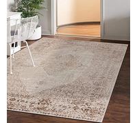 Mazovia Tapis Salon Modern - Tapis Grande Taille de Chambre Adulte Moderne à Poils Ras - Moquette pour Chambre et Salon - Rug Motif Abstrait Vintage - Beige 160x230 cm