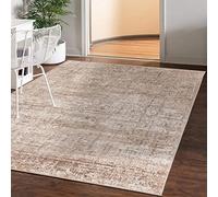 Mazovia Tapis Salon Modern - Tapis Grande Taille de Chambre Adulte Moderne à Poils Ras - Moquette pour Chambre et Salon - Rug Motif Abstrait Vintage - Beige 160x230 cm