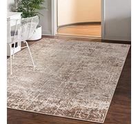 Mazovia Tapis Salon Modern - Tapis Grande Taille de Chambre Adulte Moderne à Poils Ras - Moquette pour Chambre et Salon - Rug Motif Abstrait Vintage - Beige 140x200 cm