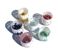 MAZZEGA ART & DESIGN 6 Verres à eau bicolores en verre soufflé et travaillé à la main avec des murrines Murano - Les couleurs de Murano - Bicolor 435 ml. Fabriqué en Italie. (Mélange de 6 couleurs, 6)