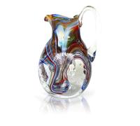 MAZZEGA ART & DESIGN - Verre en verre de Murano LONGHI, soufflé et travaillé à la main dans l'île de Murano. Ligne « Les couleurs de Murano » 350 ml. Fabriqué en Italie (1, MIX)