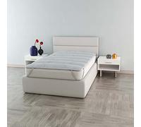 MB HOME ITALY, Surmatelas matelassé, Biocéramique, Gris Clair, 1 Place et Demie 120 x 195 cm