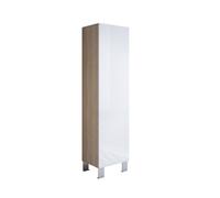 MB Muebles Bonitos, Armoire avec Pieds 12 cm Luke V4 pour Salon ou Salle à Manger Moderne, Meuble Modulaire en Mélamine Mate et Brillante, Couleur Sonoma et Blanc, 40x177x29 cm