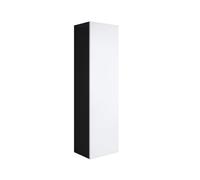 MB Muebles Bonitos, Armoire avec Pieds 2 cm Luke V4 pour Salon ou Salle à Manger Moderne, Meuble Modulaire en Mélamine Brillante, Couleur Noir et Blanc, 40x167x29 cm