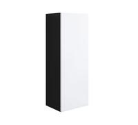 MB Muebles Bonitos, Armoire Mural Luke V1 pour Salon ou Salle à Manger Moderne, Meuble Modulaire en Mélamine Brillante, Couleur Noir et Blanc, 40x126x29 cm