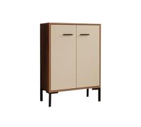 MB Muebles Bonitos | Buffet Bas Lander L15 pour Salon Moderne | Meuble de Rangement avec 2 Portes | Couleur Noyer et Gris | 60x84x30 cm