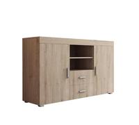 MB Muebles Bonitos | Buffet Roque pour Salon et Salle à Manger Moderne | Meuble TV en Mélamine | Couleur Sonoma Mat | 140x80x40 cm