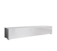 MB Muebles Bonitos, Meuble TV avec Pieds Aitana M2 pour Salon Moderne, Meuble Modulaire, Porte en PVC Mat, Structure en Mélamine Mate, Couleur Blanc, 180x32x40 cm