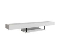 MB Muebles Bonitos, Meuble TV Mural Aydin pour Salon Moderne, Meuble Suspendu au Mur, Mélamine Mate, Couleur Blanc, 150x22x29.6 cm