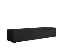MB Muebles Bonitos, Meuble TV Nora H2 pour Salon Moderne, Meuble avec Pieds et 1 Porte 3 Compartiments, Couleur Noir, 160x32x40 cm
