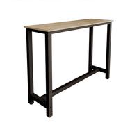 MB Muebles Bonitos | Table de Bar Haute ANI pour 2 Personnes avec Pieds en Métal | Table Cuisine en Mélamine Mate | Couleur Noir et Sonoma | 140x100x40 cm