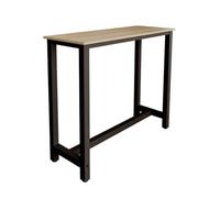 MB Muebles Bonitos | Table de Bar Haute ANI pour 2 Personnes avec Pieds en Métal | Table Cuisine en Mélamine Mate | Couleur Noir et Sonoma | 120x100x40 cm